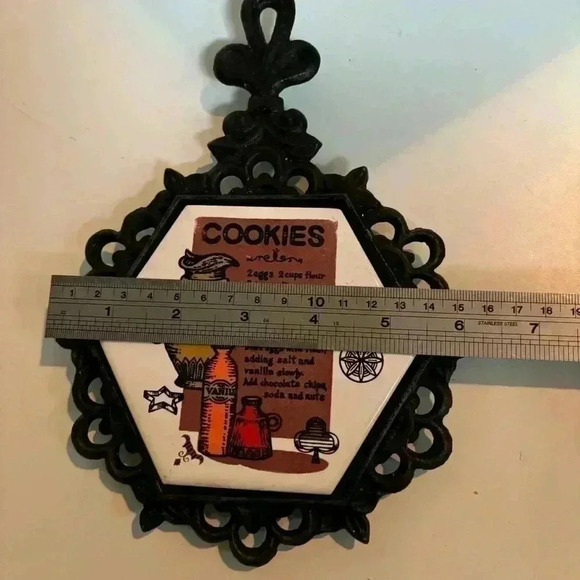Holt Howard cookie recipe  trivet; metal and tile - Picture 8 of 9